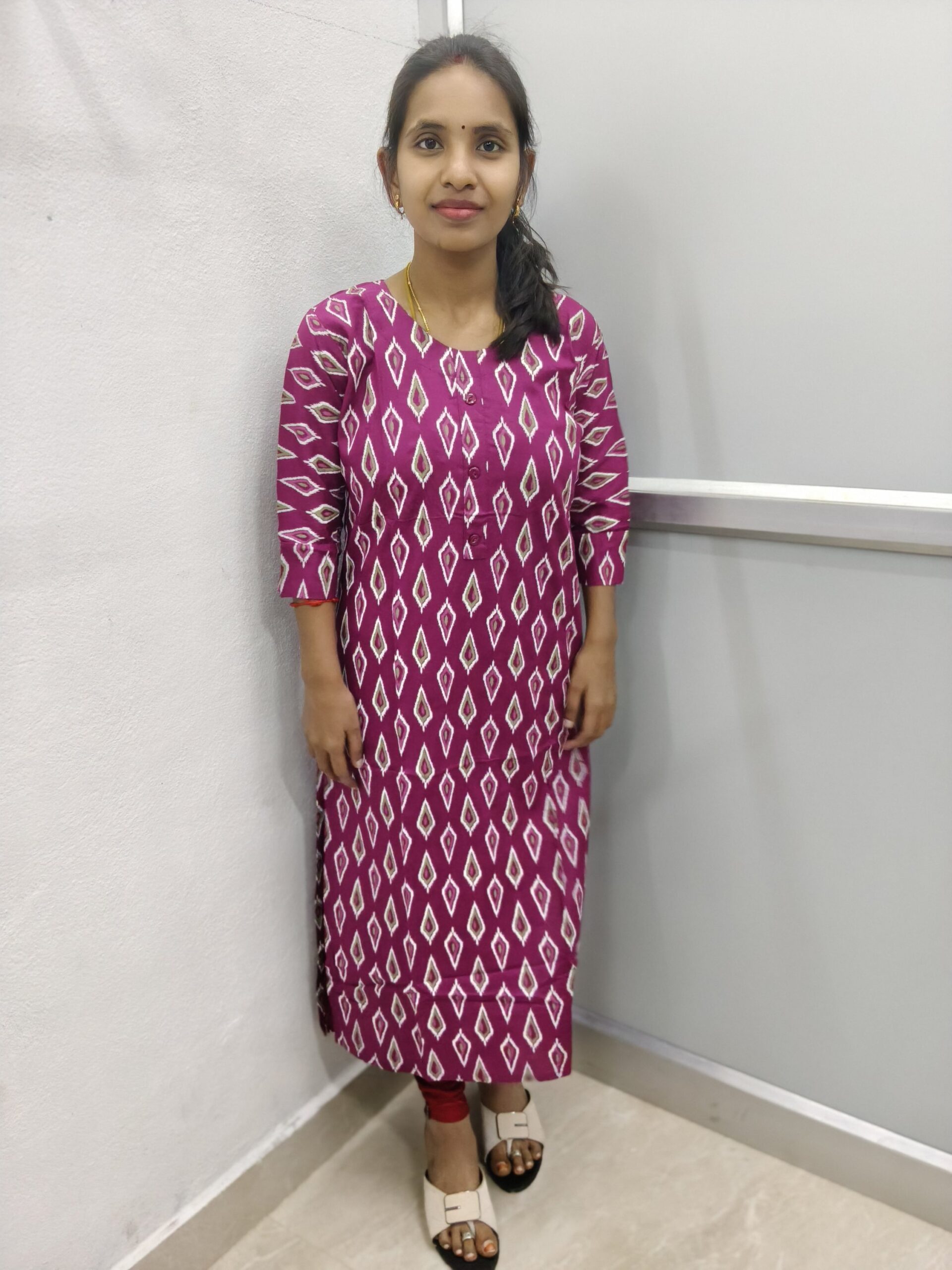 pink colour kurtis