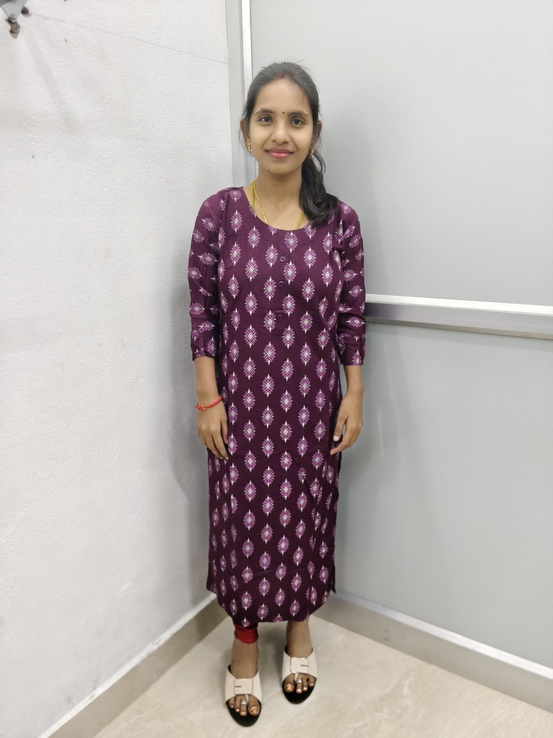 purple colour kurtis